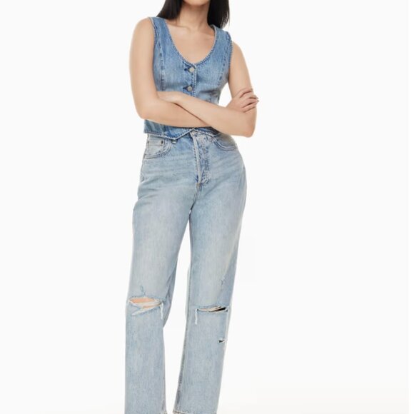 ✨ Denim Forum The Joni High-Rise Loose Jeans – Size 26 (Aritzia) ✨ - Picture 1 of 6